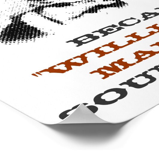 Funny Billy het Kind "Gezocht" Poster (Hoek)