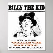Funny Billy het Kind "Gezocht" Poster (Voorkant)