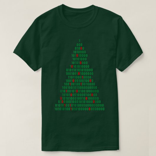 Funny Binary Christmas Tree Computer Programmers a T-shirt (Design voorkant)
