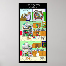 Funny Binge Eating Tijdens een pandemie Poster
