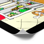 Funny Binge Eating Tijdens een pandemie Poster (Hoek)