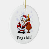 Funny Bingle Jells kerstfeestdag Keramisch Ornament (Rechts)