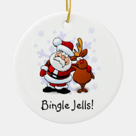 Funny Bingle Jells kerstfeestdag Keramisch Ornament