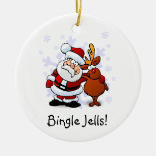 Funny Bingle Jells kerstfeestdag Keramisch Ornament