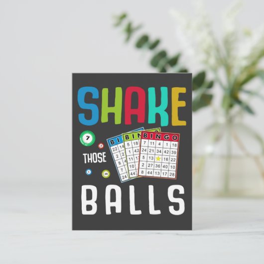 Funny Bingo Ball Lover en Gambling Fan Humor Briefkaart (Staand voorkant)