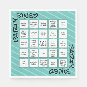 Funny Bingo Blauwgroen Moderne Partij Servet