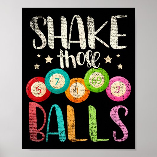 Funny Bingo Caller Gamble Lottery Shake Those Bing Poster (Voorkant)