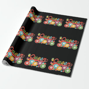 Funny Bingo Girl Bingo Balls Queen Cadeaupapier