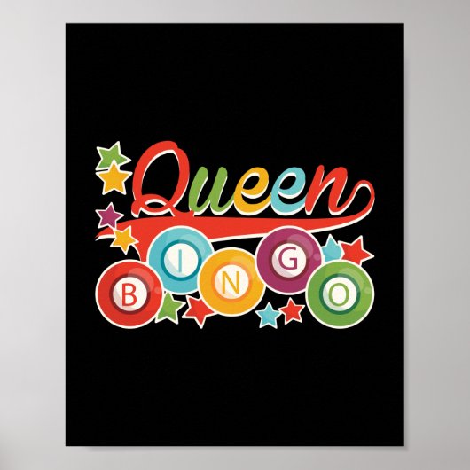 Funny Bingo Girl Bingo Balls Queen Poster (Voorkant)