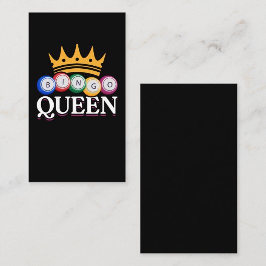 Funny Bingo Girl Bingo Visitekaartje (Voorkant / Achterkant)