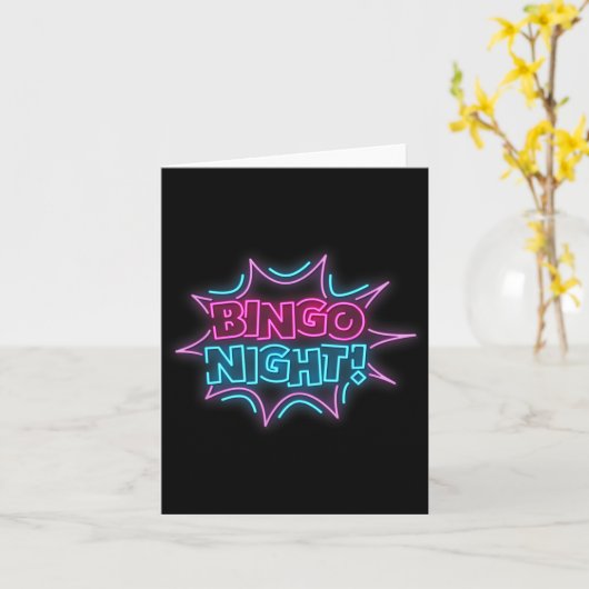 Funny Bingo King - Bingo Night  Kaart (Gele Bloem)
