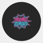 Funny Bingo King - Bingo Night Ronde Sticker (Voorkant)