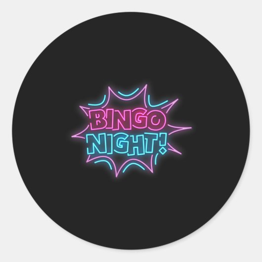 Funny Bingo King - Bingo Night Ronde Sticker (Voorkant)