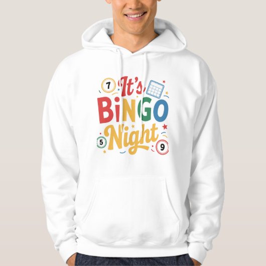 Funny Bingo Lover Design – Bingo Player Gift Hoodie (Voorkant)