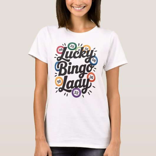 Funny Bingo Lover Design – Bingo Player Gift T-shirt (Voorkant)