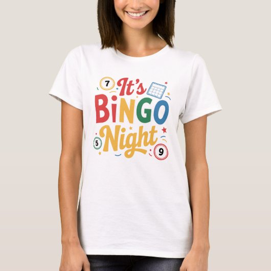 Funny Bingo Lover Design – Bingo Player Gift T-shirt (Voorkant)