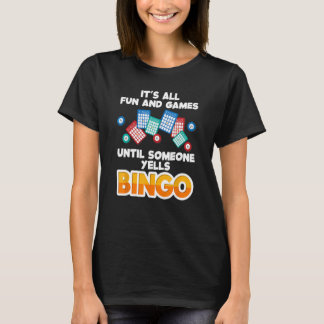 Funny Bingo Lover Design for Men Women Bingo Gambl T-shirt