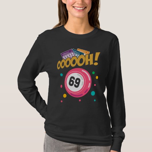 Funny Bingo Player 69 Joke T-shirt (Voorkant)