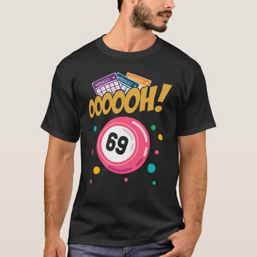 Funny Bingo Player 69 Joke T-shirt (Voorkant)