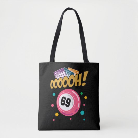 Funny Bingo Player 69 Joke Tote Bag (Voorkant)