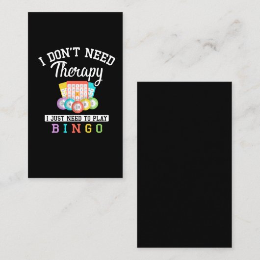 Funny Bingo Player Joke Visitekaartje (Voorkant / Achterkant)