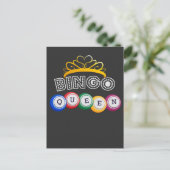 Funny Bingo Player Queen Granny Gambler Humor Briefkaart (Staand voorkant)