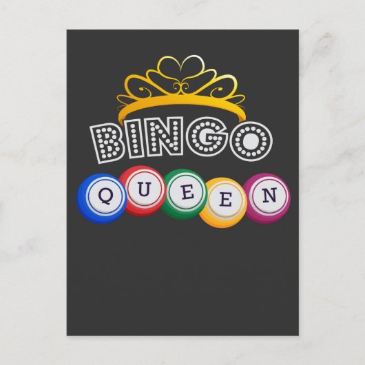 Funny Bingo Player Queen Granny Gambler Humor Briefkaart (Voorkant)