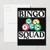 Funny Bingo Squad Gezegde Bingo Briefkaart (Voorkant / Achterkant)