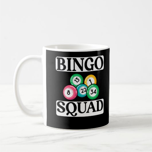 Funny Bingo Squad Gezegde Bingo Koffiemok (Links)