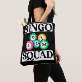 Funny Bingo Squad Gezegde Bingo Tote Bag (Dichtbij)