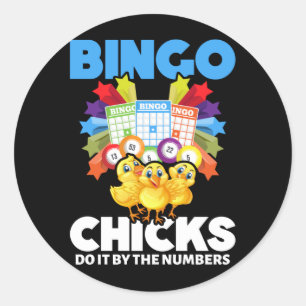 Funny Bingo Women Bingo Player Girls Ronde Sticker