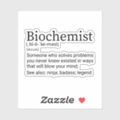 Funny Biochemist Definition, Biochemie Sticker (Vel)