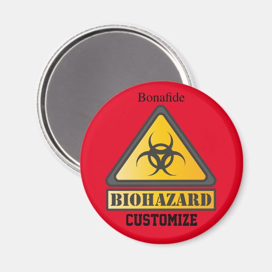 Funny Biohazard Warning Sign Thunder_Cove Magneet (Voorkant / Achterkant)