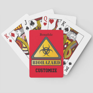 Funny Biohazard Warning Sign Thunder_Cove Pokerkaarten