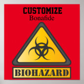 Funny Biohazard Warning Sign Thunder_Cove Poster (Voorkant)