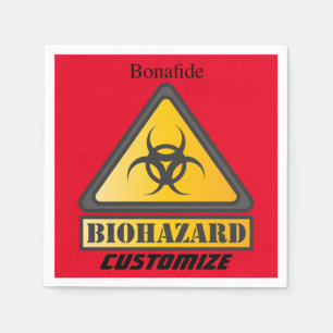 Funny Biohazard Warning Sign Thunder_Cove Servet