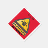 Funny Biohazard Warning Sign Thunder_Cove Servet (Hoek)