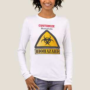 Funny Biohazard Warning Sign Thunder_Cove Tri-Blend Shirt