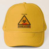 Funny Biohazard Warning Sign Thunder_Cove Trucker Pet (Voorkant)