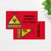 Funny Biohazard Warning Sign Thunder_Cove Visitekaartje (Bureau)