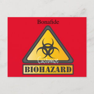 Funny Biohazard Warning SignThunder_Cove Briefkaart