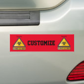 Funny Biohazard Warning SignThunder_Cove Bumpersticker (Op auto)