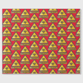 Funny Biohazard Warning SignThunder_Cove Cadeaupapier (Vlak)