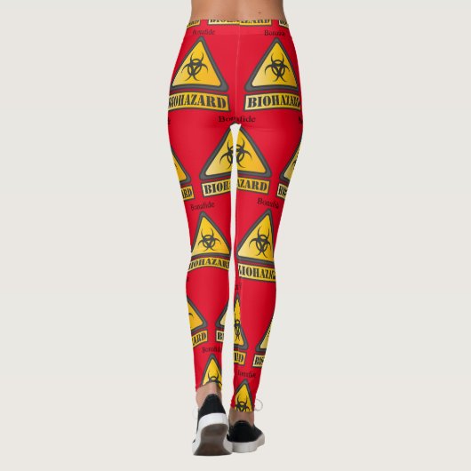 Funny Biohazard Warning SignThunder_Cove Leggings (Achterkant)