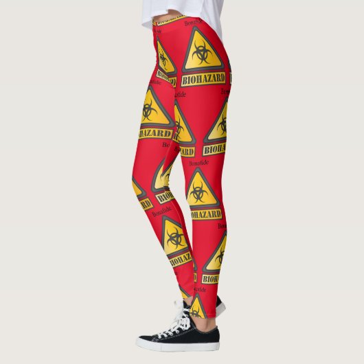 Funny Biohazard Warning SignThunder_Cove Leggings (Links)