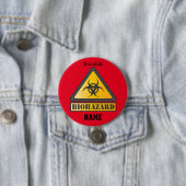 Funny Biohazard Warning SignThunder_Cove Ronde Button 7,6 Cm (In situ)