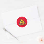 Funny Biohazard Warning SignThunder_Cove Ronde Sticker (Envelop)