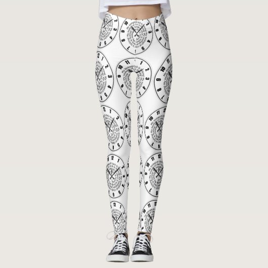 Funny Biological Clock Yoga Pants Stretch Pants Leggings (Voorkant)