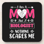 Funny Biologist Mam, bioloog mam Funny Bier Onderzetter (Voorkant)