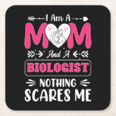 Funny Biologist Mam, bioloog mam Funny Kartonnen Onderzetters (Voorkant)